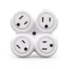 360 Electrical White Plastic Revolve Basic Multi-Outlet Grounded 4 Outlets Tap