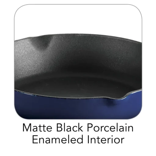 10 in Enameled Cast-Iron Series 1000 Skillet - Gradated Cobalt