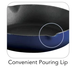 10 in Enameled Cast-Iron Series 1000 Skillet - Gradated Cobalt