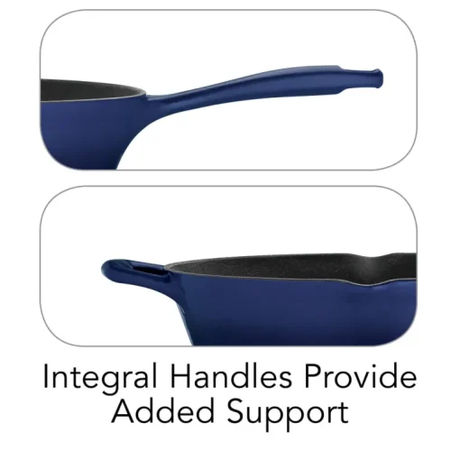 10 in Enameled Cast-Iron Series 1000 Skillet - Gradated Cobalt