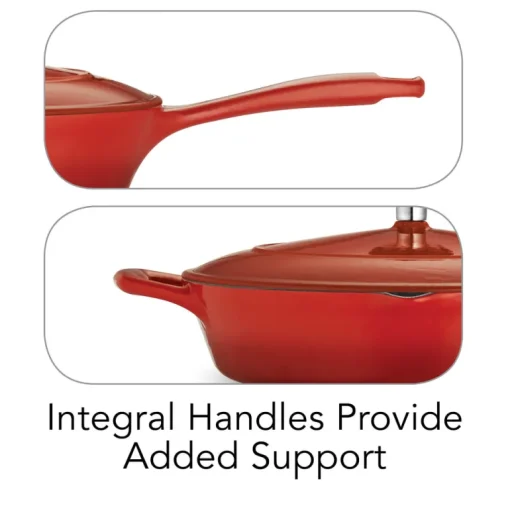 10 in Enameled Cast-Iron Series 1000 Covered Skillet - Gradated Cobalt