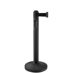 38 in. H Black Tempest Post With Retractable Belt