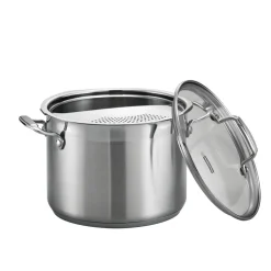 3 Pc - 6 Qt Stainless Steel Pasta Cooker