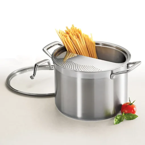 3 Pc - 6 Qt Stainless Steel Pasta Cooker