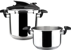 3 Piece Pressure Cooker Nova 4+6 Qt. Stainless Steel