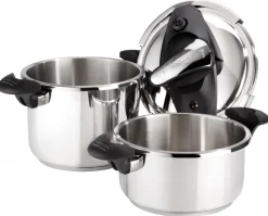 3 Piece Pressure Cooker Nova 4+6 Qt. Stainless Steel