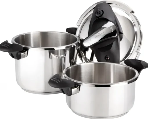3 Piece Pressure Cooker Nova 4+6 Qt. Stainless Steel