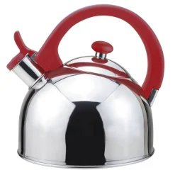 Acacia Red Stainless Steel 2.1Qts. Tea Kettle
