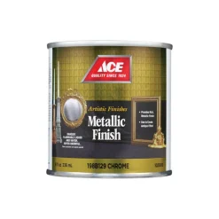 Ace Artistic Finishes Metallic Chrome Solvent-based Paint Interior 660 g/L 1/2 pt (Pack of 6)