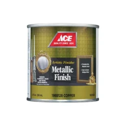 Ace Artistic Finishes Metallic Copper Solvent-based Paint Interior 695 g/L 1/2 pt (Pack of 6)