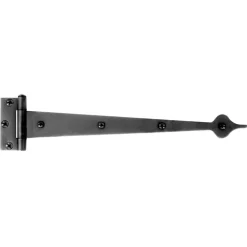 Acorn 10 in. L Black Strap Hinge 1 pk