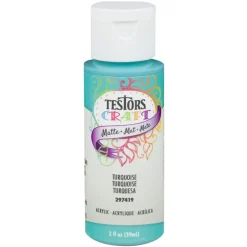 Acrylic Craft Paint, Matte Turquoise, 2-oz.