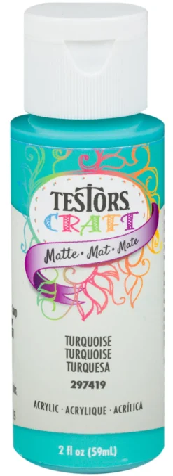 Acrylic Craft Paint, Matte Turquoise, 2-oz.