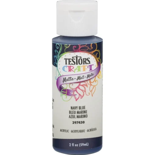 Acrylic Craft Paint, Matte Navy Blue, 2-oz.