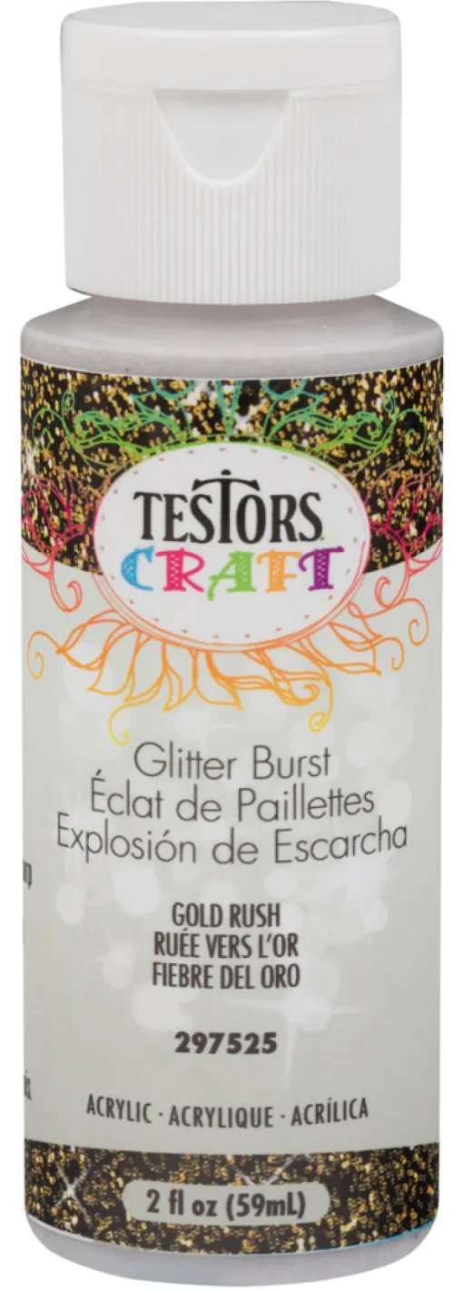Acrylic Craft Paint, 2-oz., Glitter Burst Gold Rush
