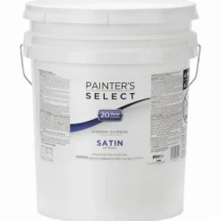 Acrylic Latex Paint, Interior/Exterior, Satin Pastel Base, 5-Gallons