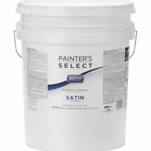 Acrylic Latex Paint, Interior/Exterior, Satin Pastel Base, 5-Gallons