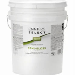 Acrylic Latex Paint, Semi-Gloss Deep Base, 5-Gal.