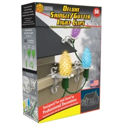 Adams & Co Deluxe White Polypropylene LED Shingle Light Clips 1 L x 3 H x 2.25 W in.