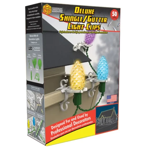 Adams & Co Deluxe White Polypropylene LED Shingle Light Clips 1 L x 3 H x 2.25 W in.