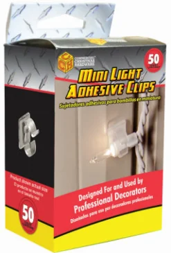Adams .75 in. Mini Adhesive Light Clips 50 pk