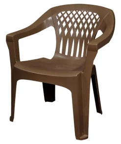 Adams Big Easy 1 person Earth Brown Polypropylene Stackable Chair