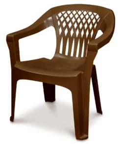Adams Big Easy 1 person Earth Brown Polypropylene Stackable Chair