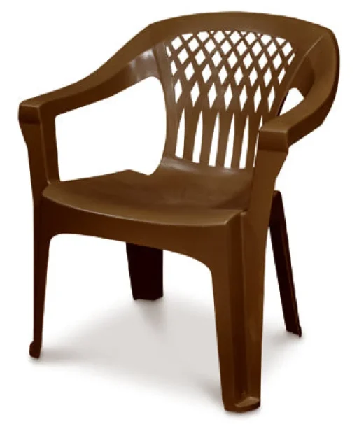 Adams Big Easy 1 person Earth Brown Polypropylene Stackable Chair