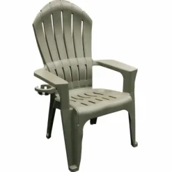 Adams Big Easy Gray Polypropylene Adirondack Chair