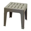 Adams Big Easy Square Gray Polypropylene Stackable Side Table