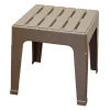 Adams Big Easy Square Portobello Polypropylene Stackable Side Table