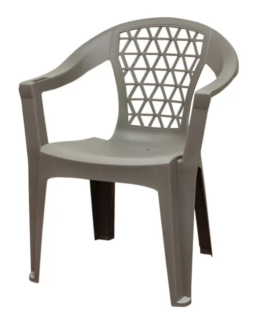 Adams Penza Gray Polypropylene Frame Stackable Chair