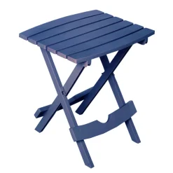 Adams Quik-Fold Patriotic Blue Rectangular Resin Folding Side Table