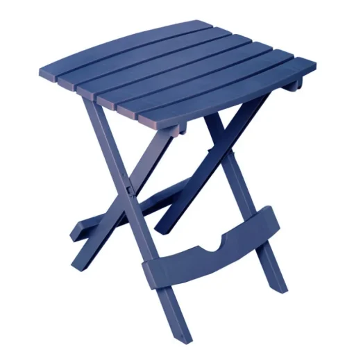 Adams Quik-Fold Patriotic Blue Rectangular Resin Folding Side Table