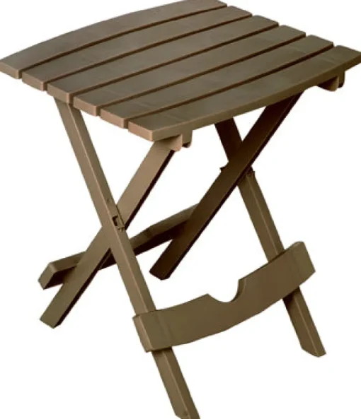 Adams Quik-Fold Portobello Rectangular Resin Folding Side Table