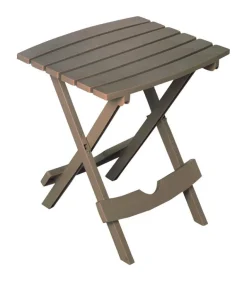 Adams Quik-Fold Portobello Rectangular Resin Folding Side Table