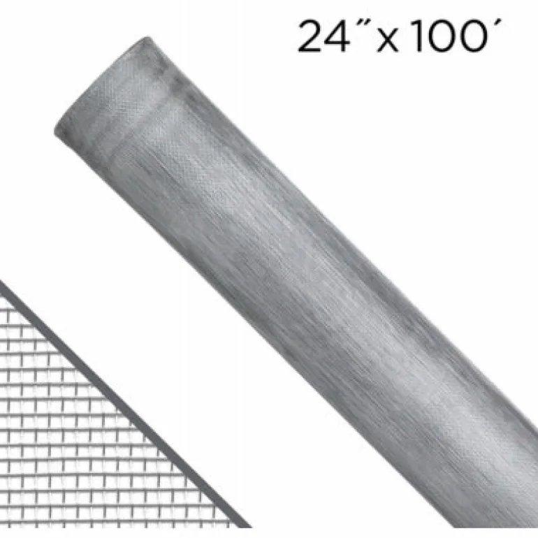 ADFORS 24 in. W x 100 ft. L Bright Aluminum Insect Screening 18 in.