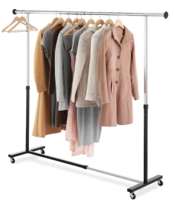 ADJ GARMENT RACK BLK/SLV