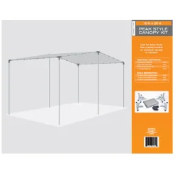AHC 10 ft. W X 20 ft. L Heavy Duty Polyethylene Canopy Tarp Silver