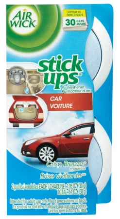 Air Wick Stick Ups Crisp Breeze Scent Air Freshener 2.1 oz. Solid (Pack of 12)