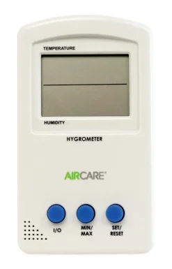 Aircare Plastic White AAA Battery Hygrometer/Thermometer