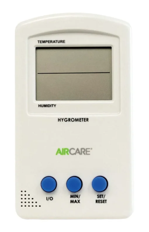 Aircare Plastic White AAA Battery Hygrometer/Thermometer