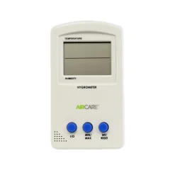 Aircare Plastic White AAA Battery Hygrometer/Thermometer