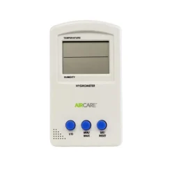Aircare Plastic White AAA Battery Hygrometer/Thermometer