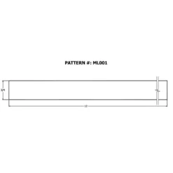 Alexandria Moulding 72 in. H x 12 in. W x 1 in. D Fiberboard