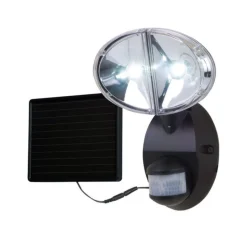 All-Pro Motion-Sensing 180 deg. LED Black Outdoor Floodlight Solar Powered