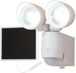 All-Pro Motion-Sensing Solar Powered LED White Entry Light