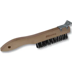 Allway 1-1/16 in. W X 10.75 in. L Carbon Steel Wire Brush with Scraper