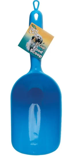 Aloe Care Blue Plain Plastic 16 oz Pet Food Scoop For Universal