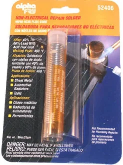 Alpha Fry 0.9 oz Acid Core Repair Solder 0.06 in. D Tin/Lead 40/60 1 pc